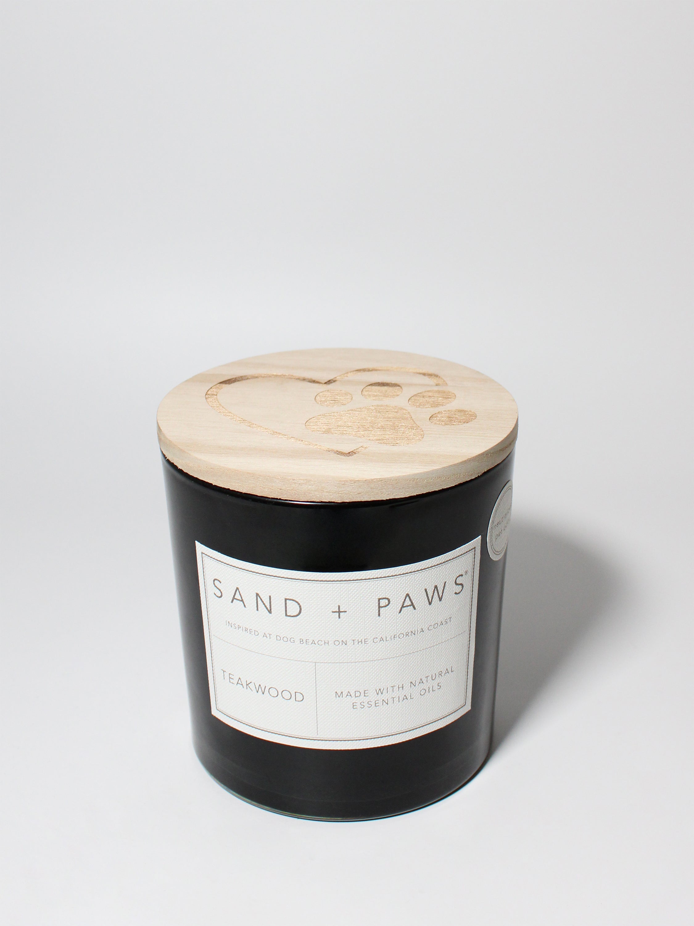 Sand + Paws Teakwood 21 oz scented candle