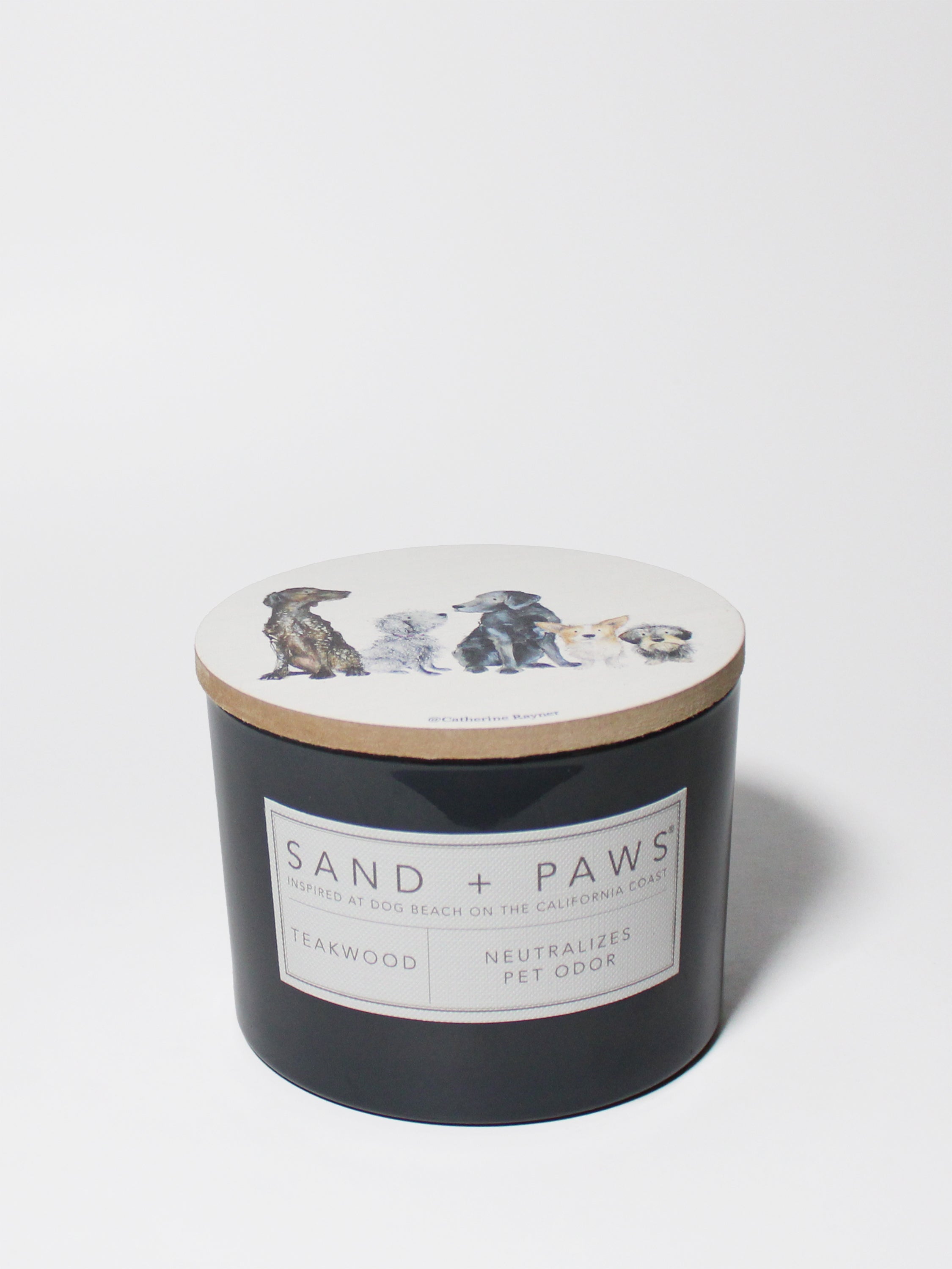 Sand + Paws Teakwood 12 oz scented candle