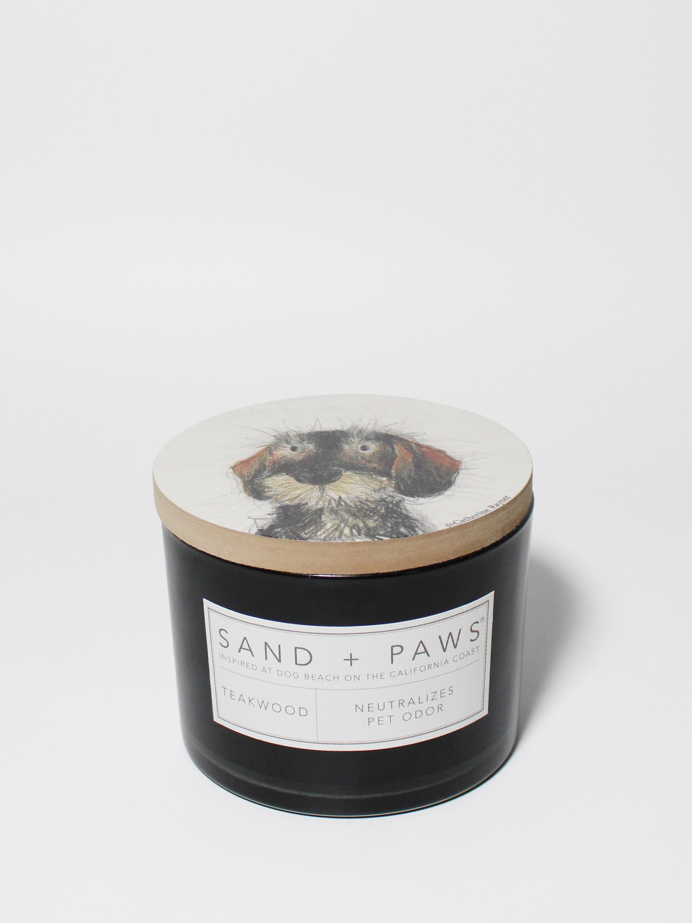 Sand + Paws Teakwood 12 oz scented candle