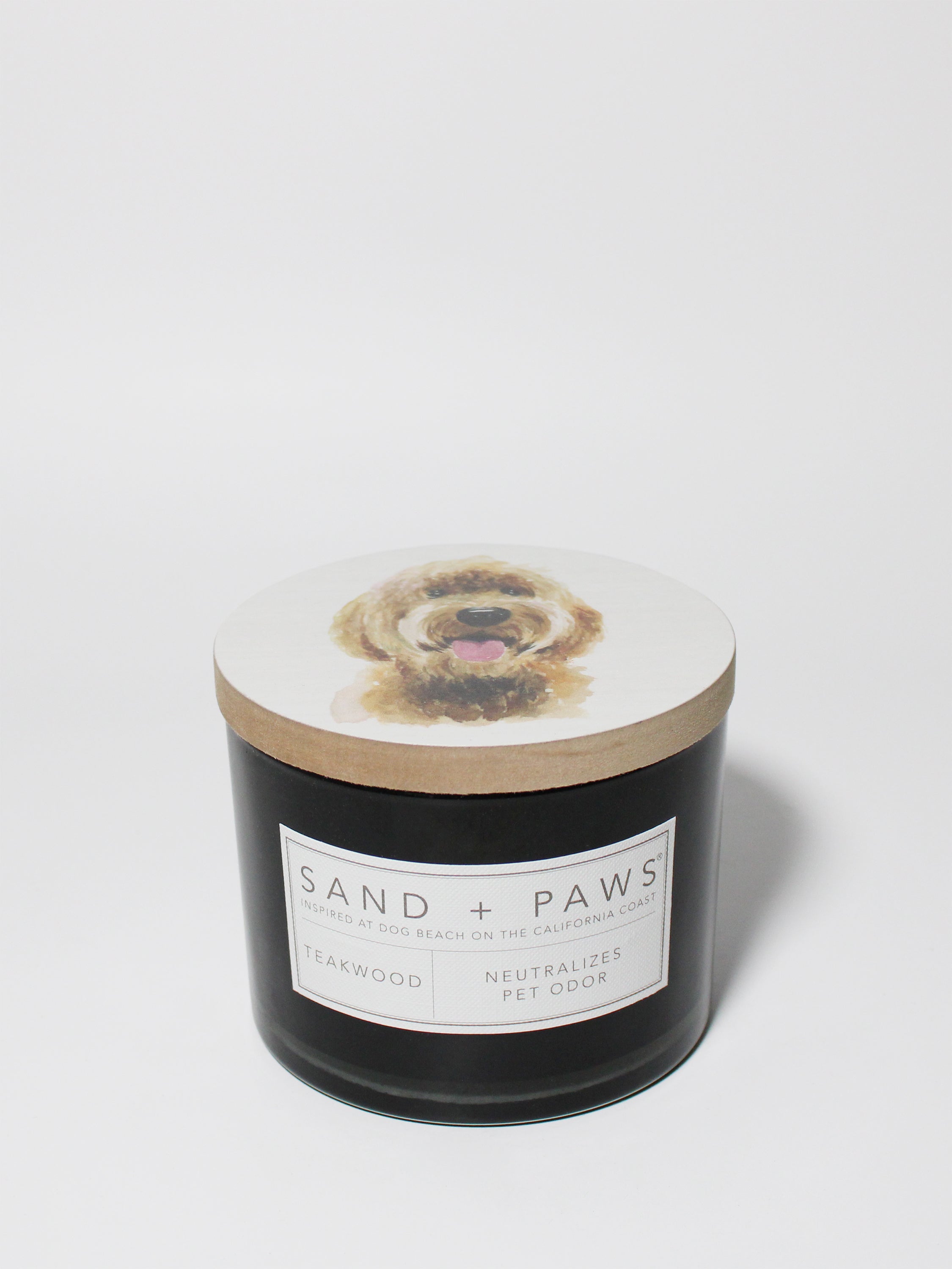 Sand + Paws Teakwood 12 oz scented candle