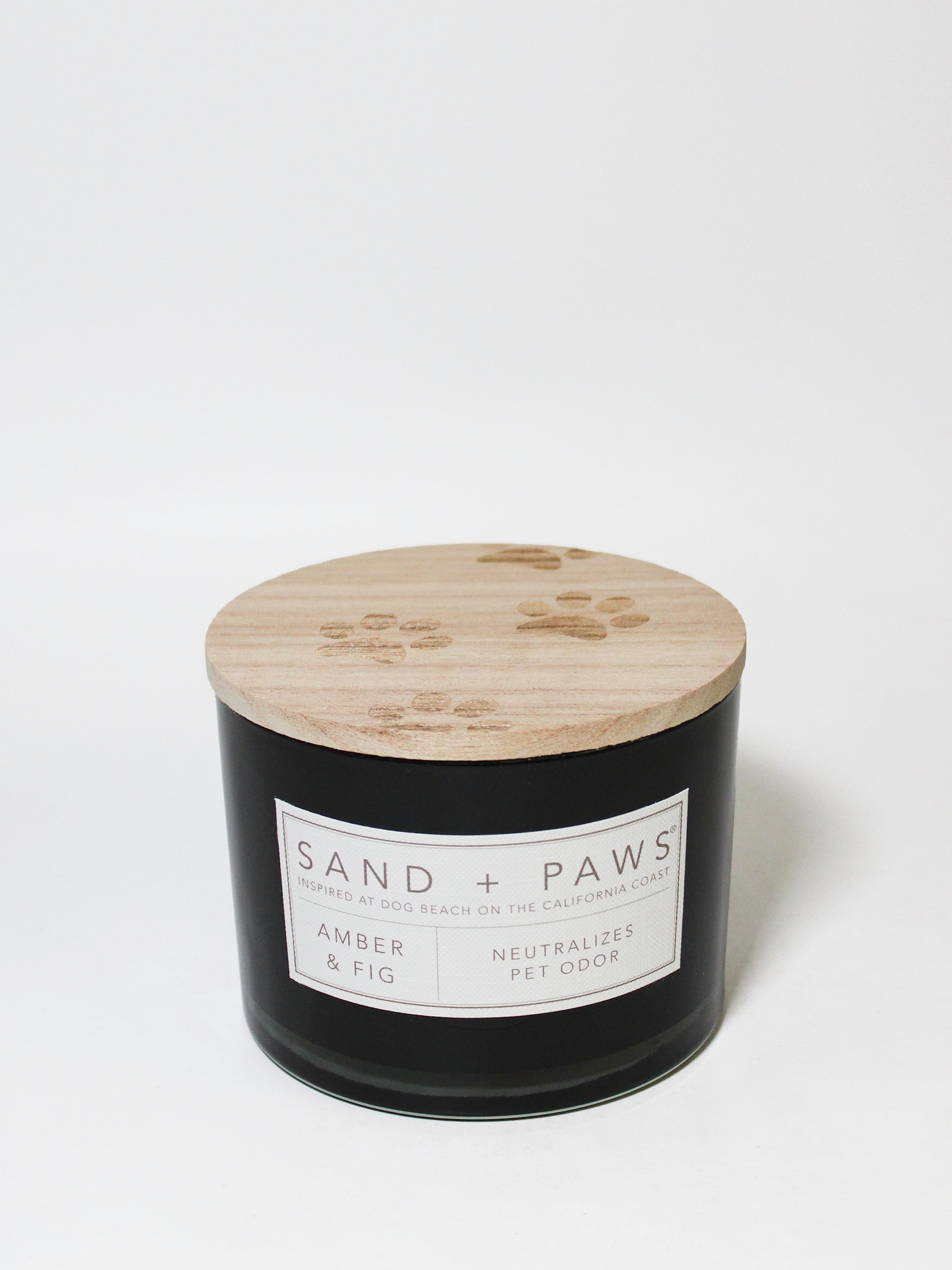 Sand + Paws Amber & Fig 12 oz scented candle
