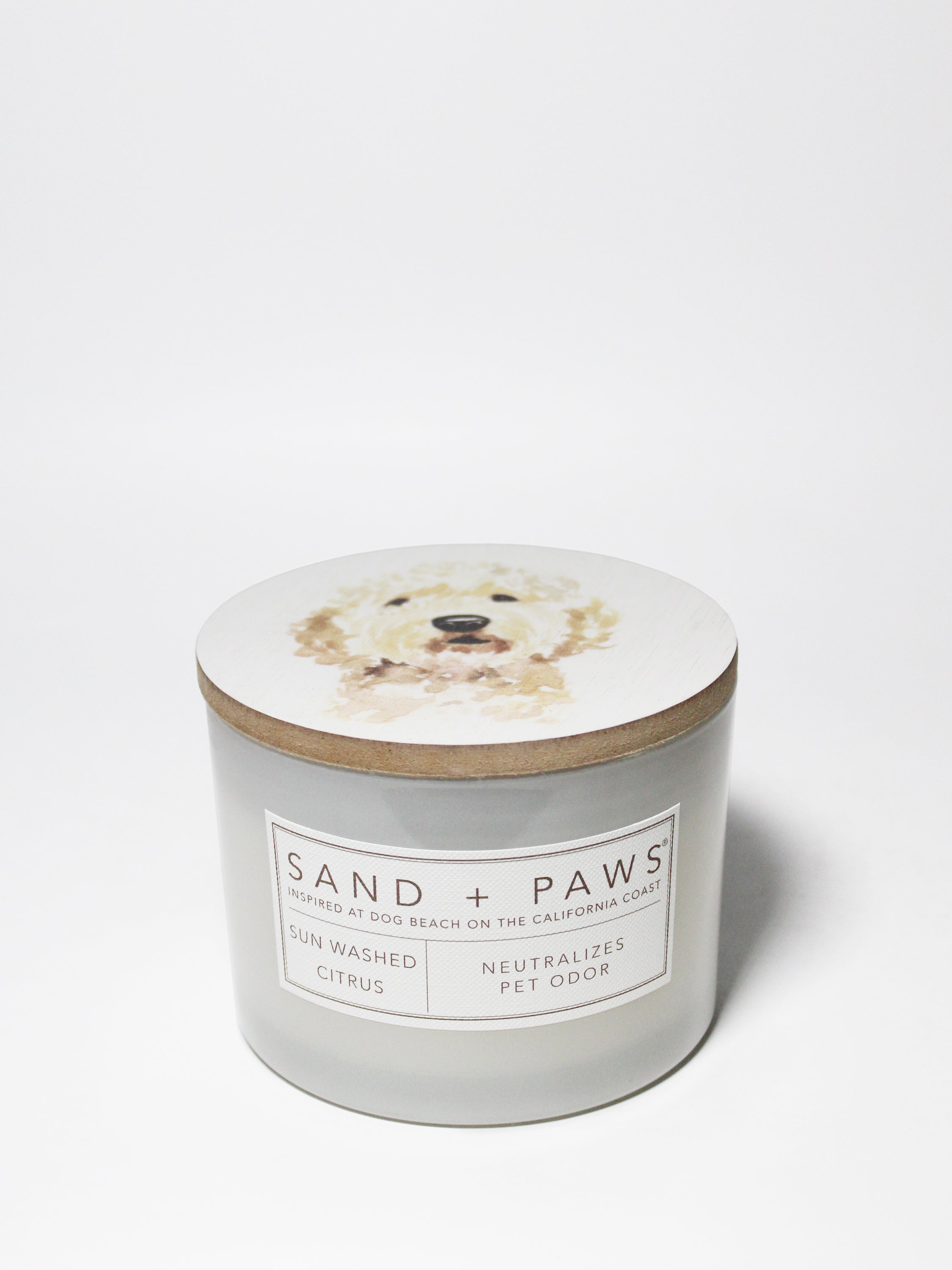 Sand + Paws Sun Washed Citrus 12 oz scented candle