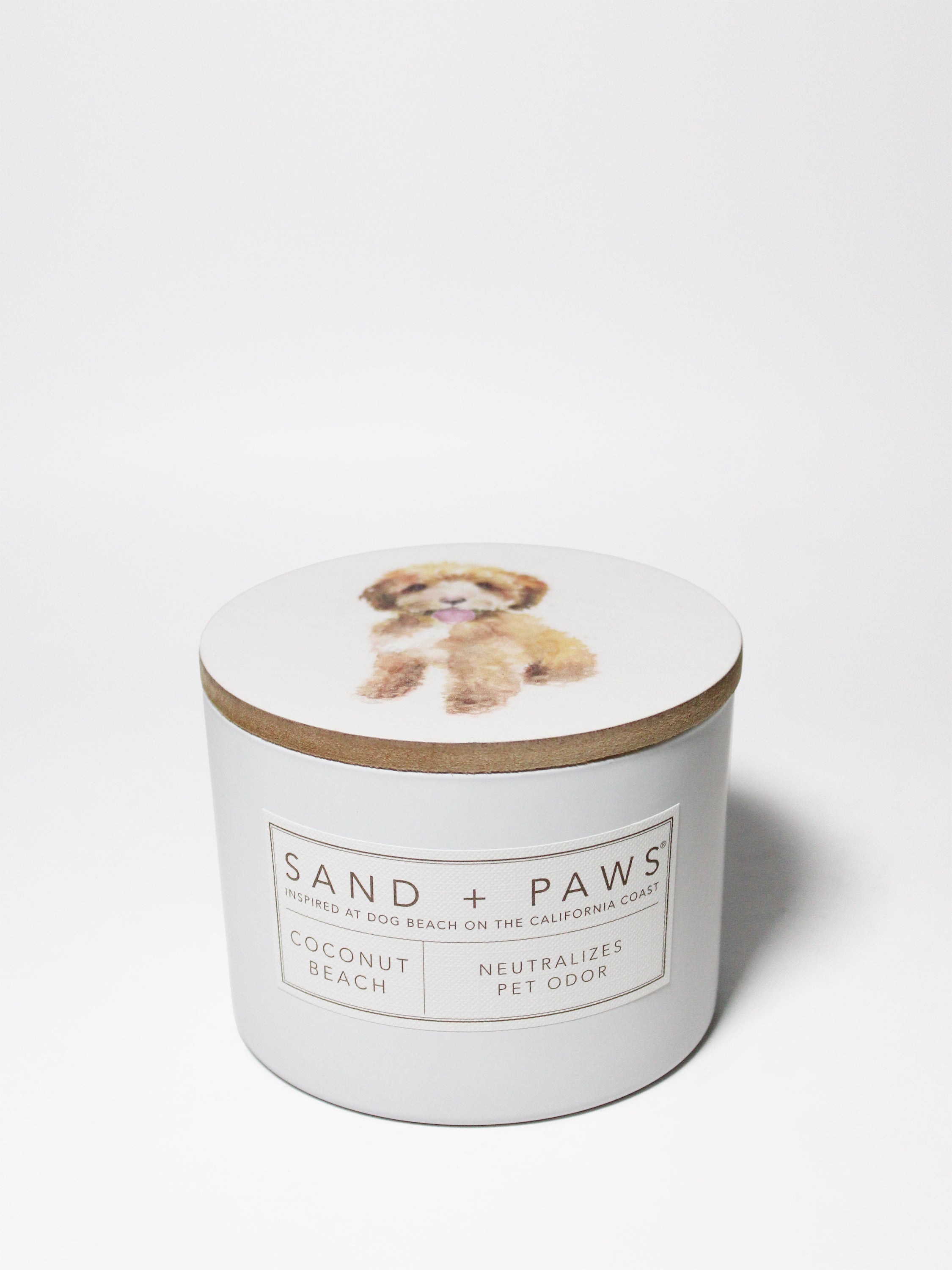 Sand + Paws Coconut Beach 12 oz scented candle