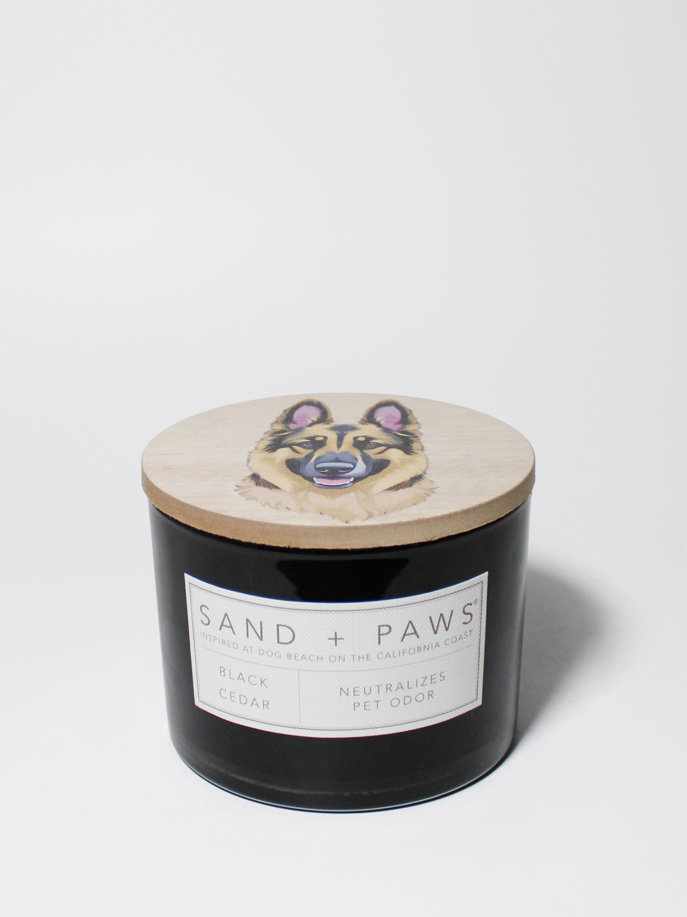 Sand + Paws Black Cedar 12 oz scented candle
