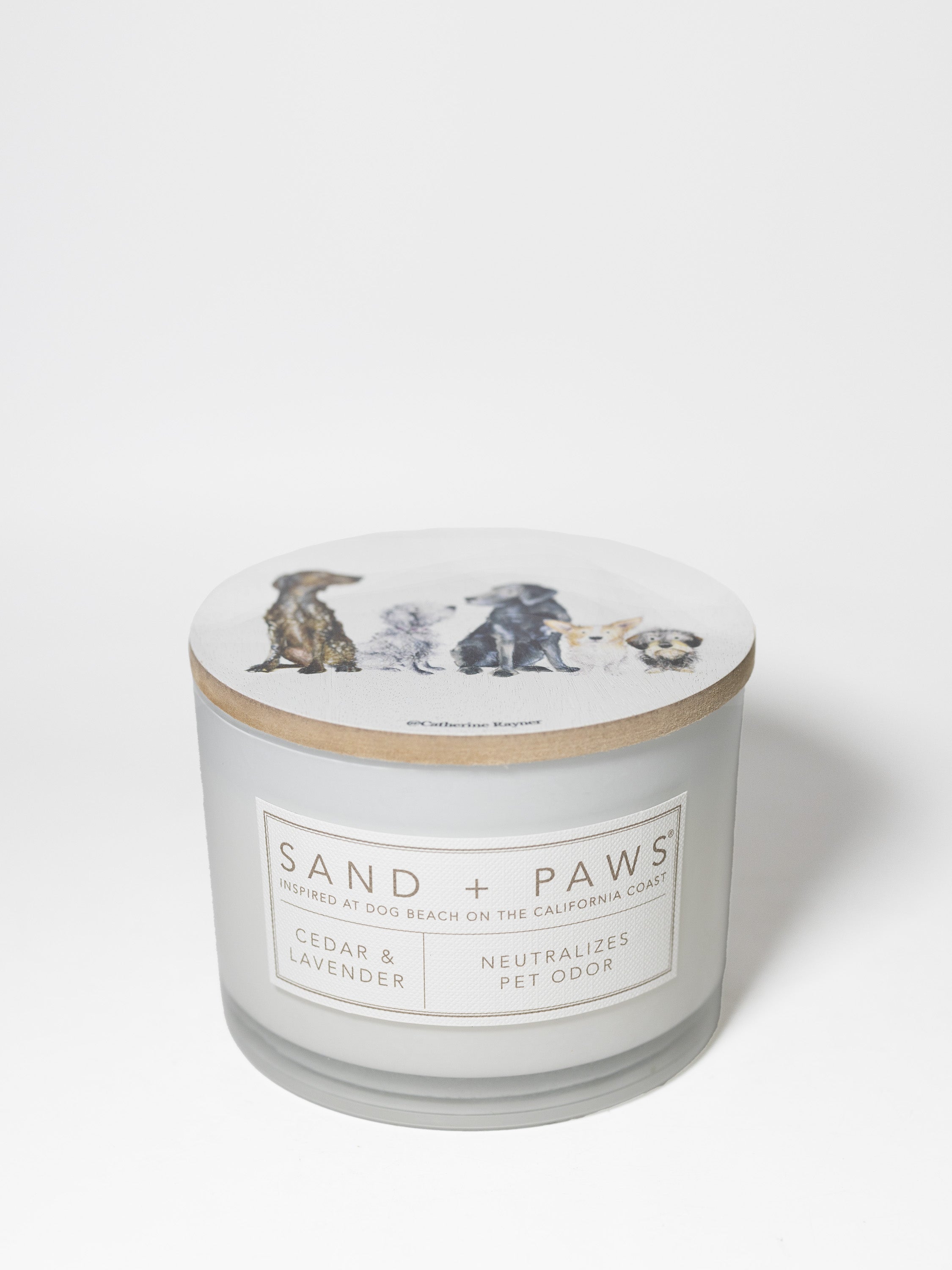 Sand + Paws Cedar & Lavender 12 oz scented candle